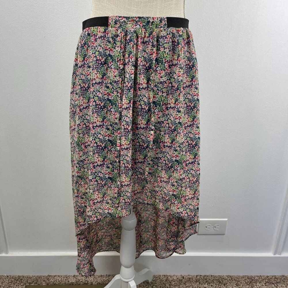 Princess Vera Wang Ditsy Floral Skirt Womens M Blue High Low Fairycore Cottage - Picture 6 of 13